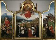 Jan Mostaert Triptych with the last judgment and donors Sweden oil painting artist